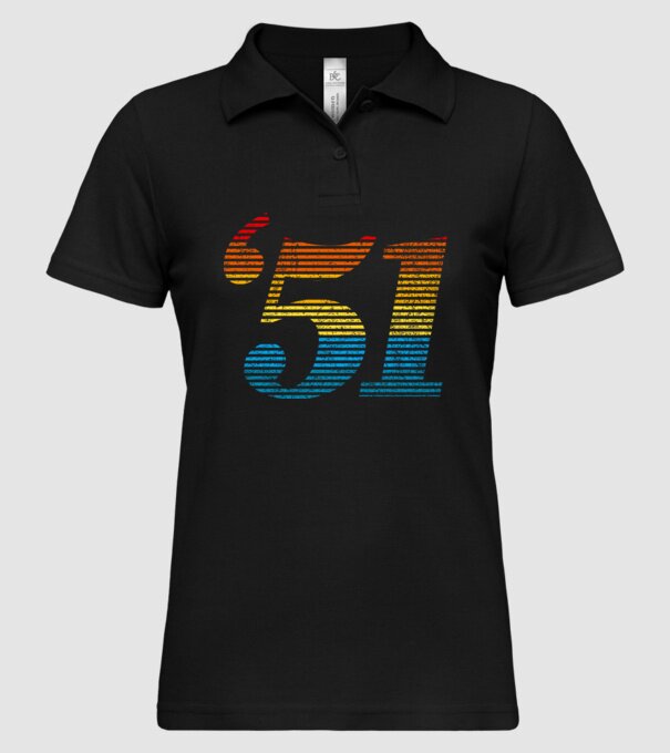 Retro Birthday 1951 model negru pe tricou