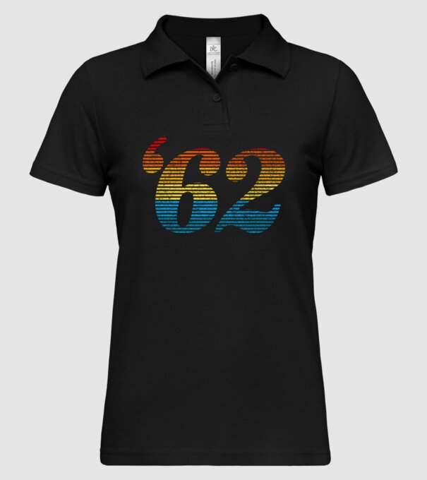 Retro Birthday 1962 model negru pe tricou