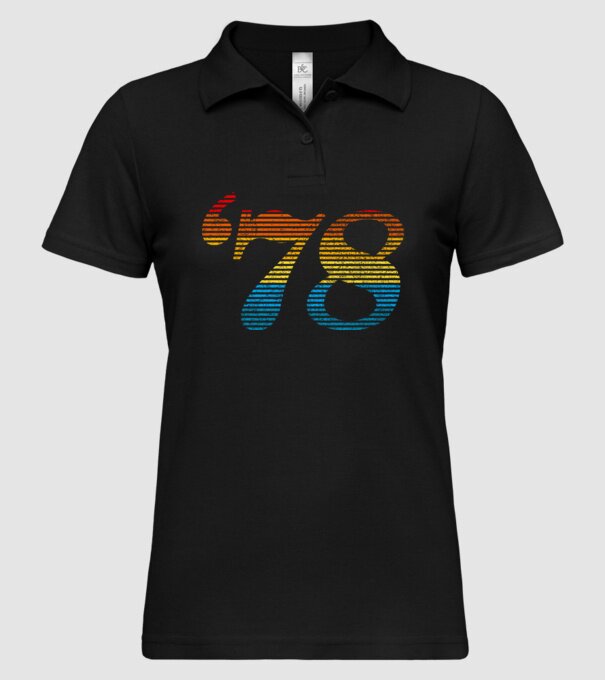 Retro Birthday 1978 model negru pe tricou