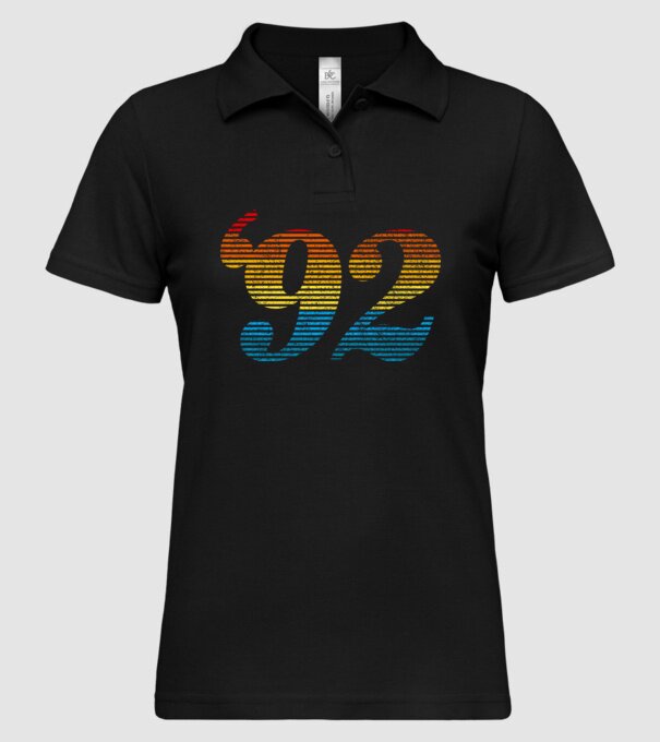 Retro Birthday 1992 model negru pe tricou