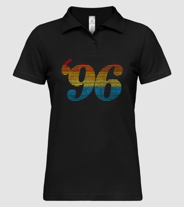 Retro Birthday 1996 model negru pe tricou