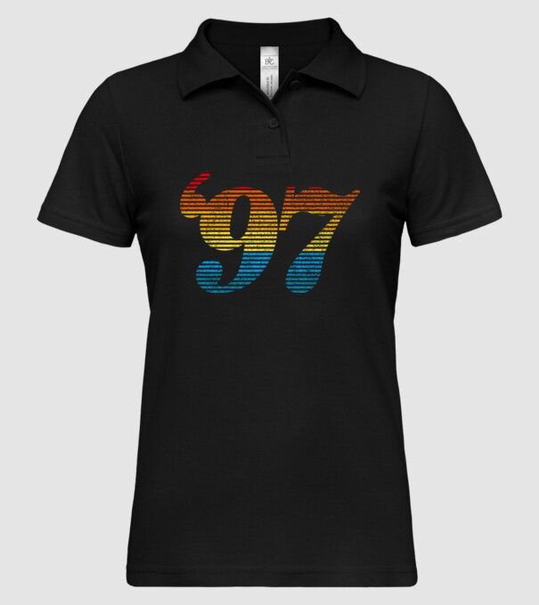 Retro Birthday 1997 model negru pe tricou
