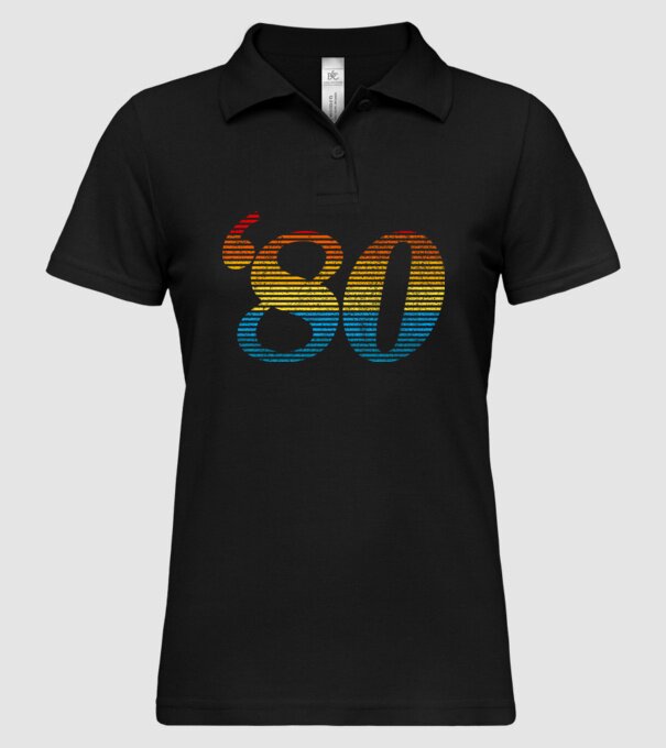 Retro Birthday 1980 model negru pe tricou