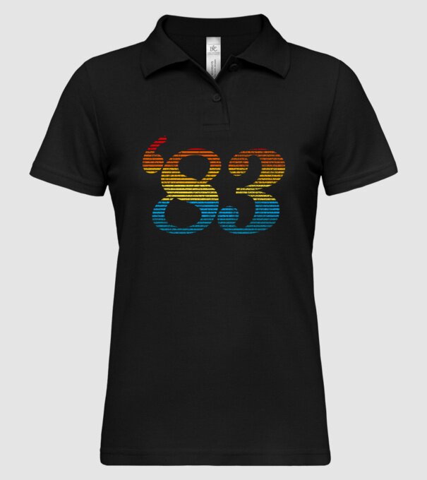 Retro Birthday 1983 model negru pe tricou