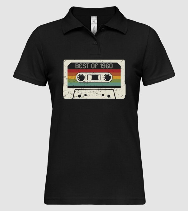 retro tape 1960 vintage model negru pe tricou