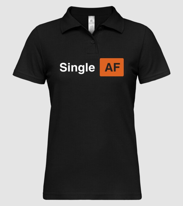 Single AF model negru pe tricou