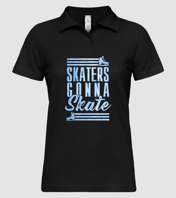 skaters gonna skate model negru pe tricou