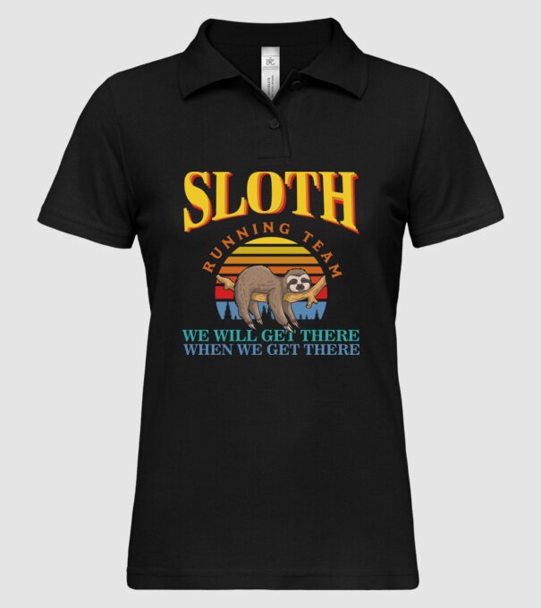 SLOTH running team model negru pe tricou
