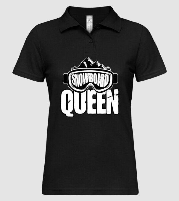 snowboard queen 01 model negru pe tricou