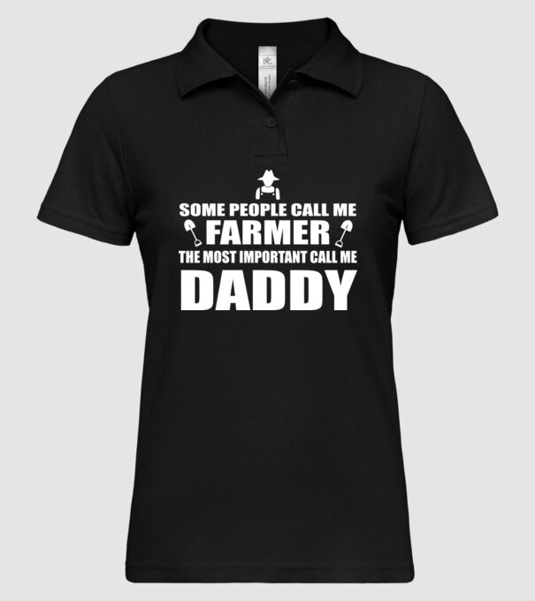 Some people call me farmer pentru Tata model negru pe tricou