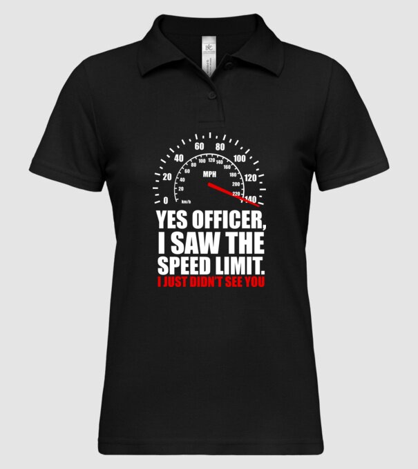 Speed limit model negru pe tricou