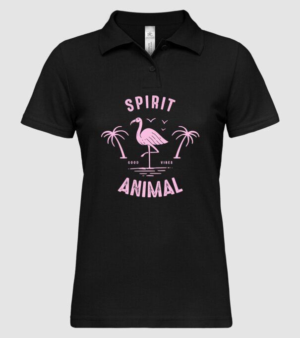 SPIRIT ANIMAL model negru pe tricou