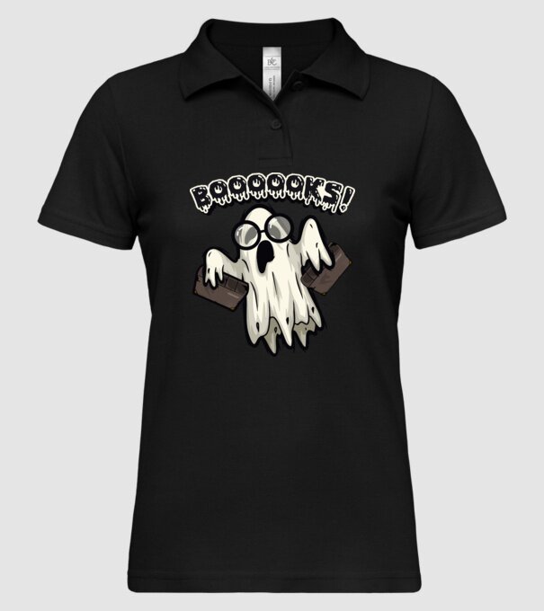 Spooky boookworm model negru pe tricou