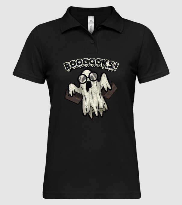Spooky booookworm model negru pe tricou