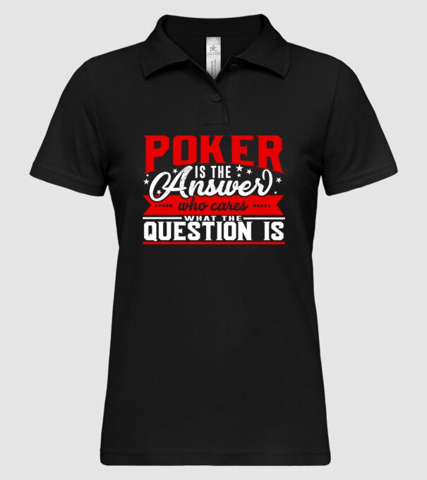 Sport is the answer JUCĂTOR POKER model negru pe tricou