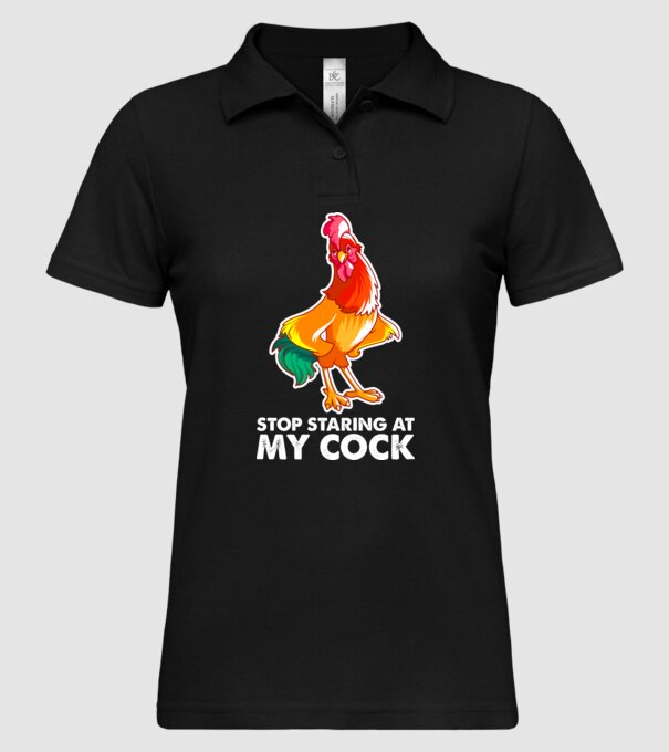 Stop staring at my cock model negru pe tricou