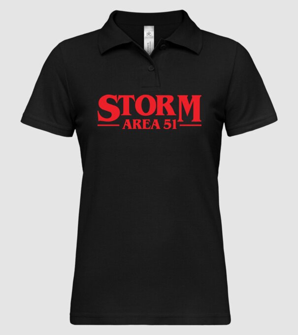 storm area 51 stranger model negru pe tricou
