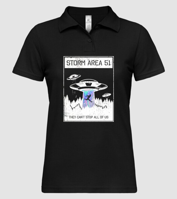 'Storm area 51 - They can''t stop all of us' model negru pe tricou