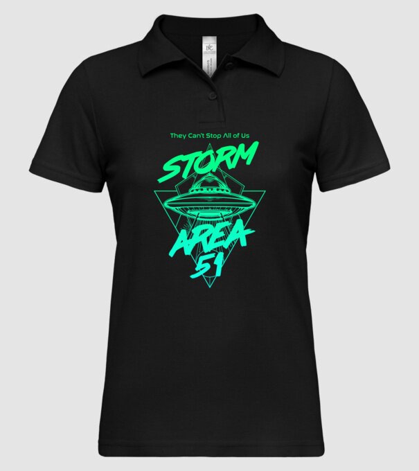 Storm area 51 ufo green model negru pe tricou