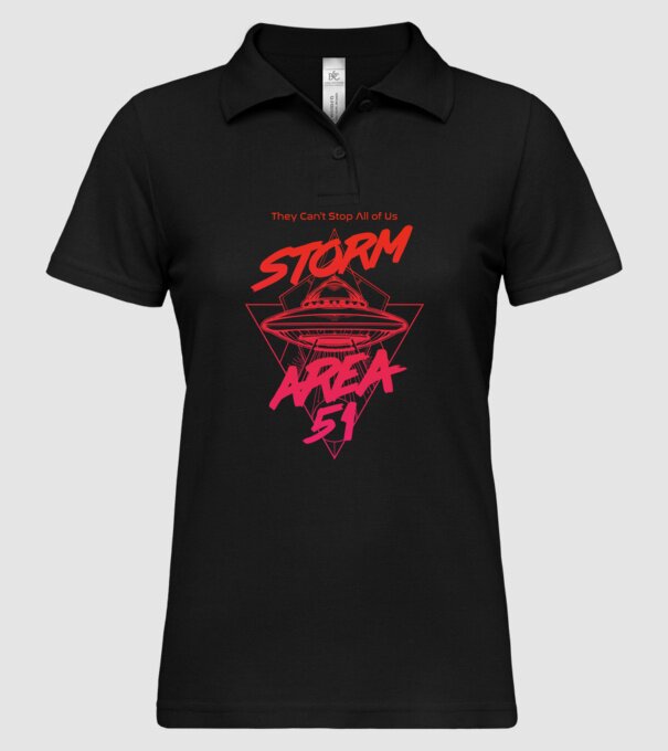storm area 51 ufo orange model negru pe tricou