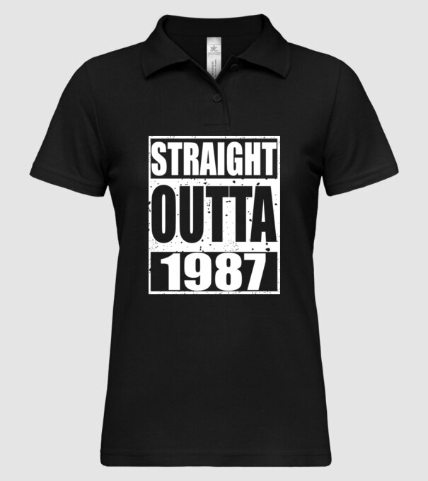 Straight Outta - 1987 model negru pe tricou