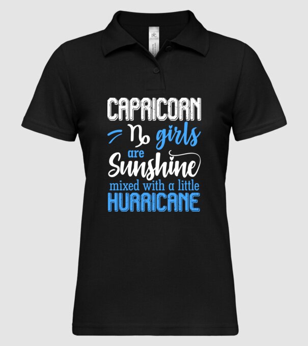 Sunshine with Hurricane CAPRICORN model negru pe tricou