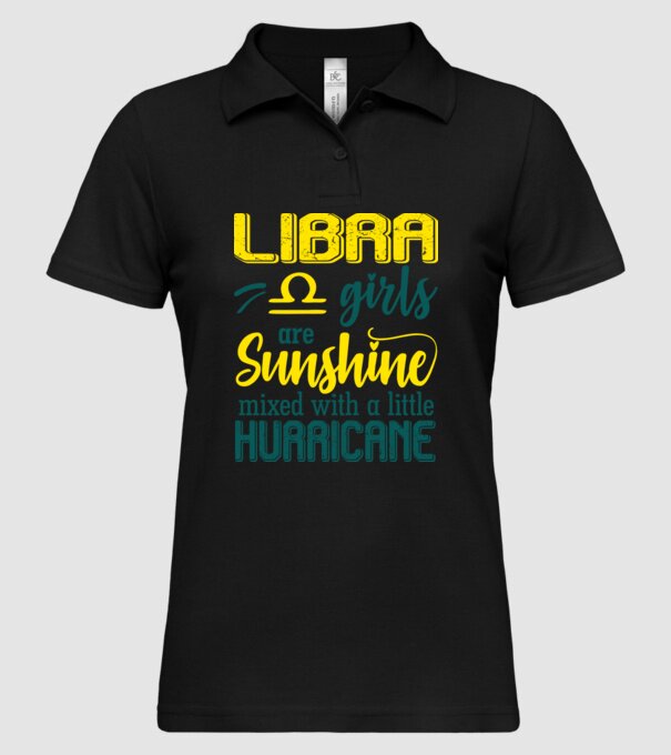 Sunshine with Hurricane LIBRA model negru pe tricou