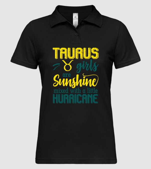 Sunshine with Hurricane TAURUS model negru pe tricou
