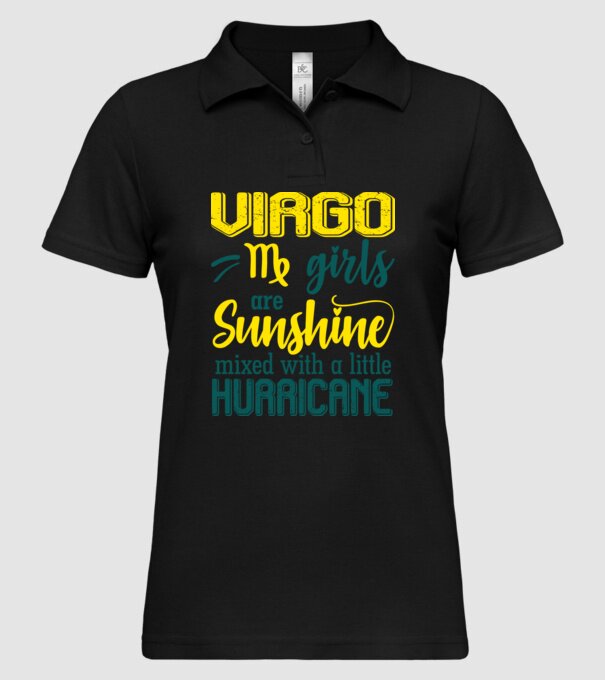 Sunshine with Hurricane VIRGO model negru pe tricou