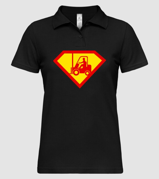Stivuitorist profesionist model negru pe tricou