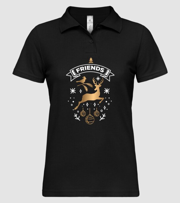 Best Friends Christmas 2 model negru pe tricou