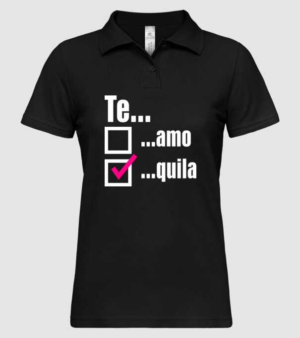 Te...quila model negru pe tricou