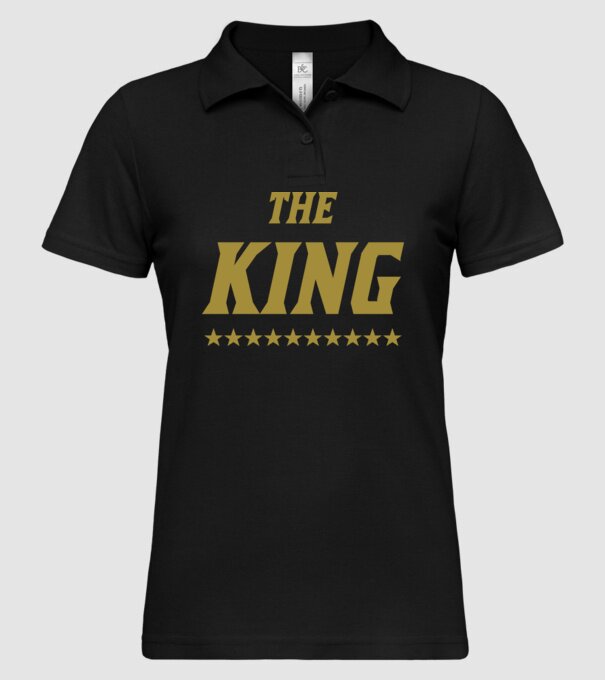 The King model negru pe tricou