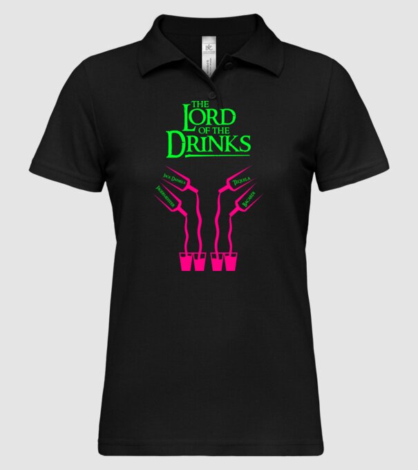 The Lord Of The Drinks model negru pe tricou