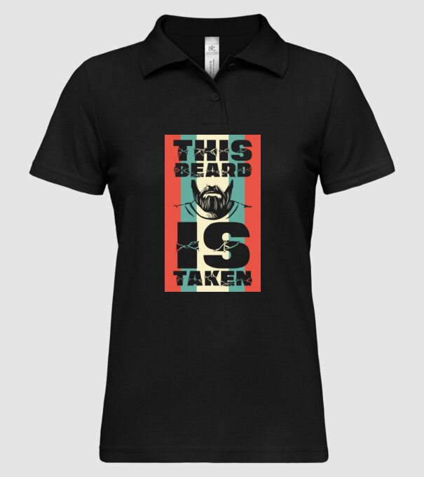This beard is taken Retro model negru pe tricou
