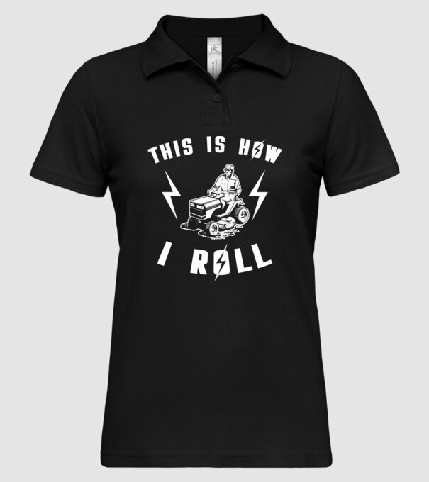This is how i roll model negru pe tricou