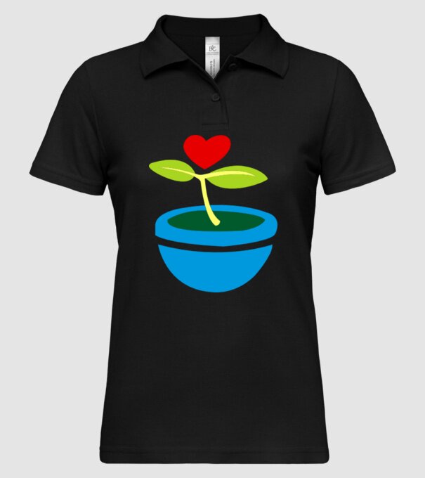 Floricică model negru pe tricou