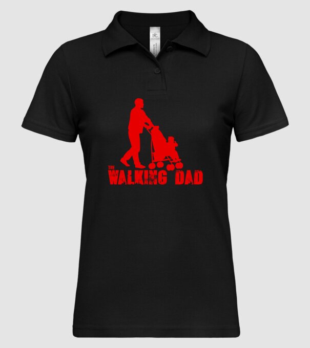 Walking dad model negru pe tricou