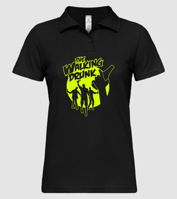 Walking Drunk model negru pe tricou