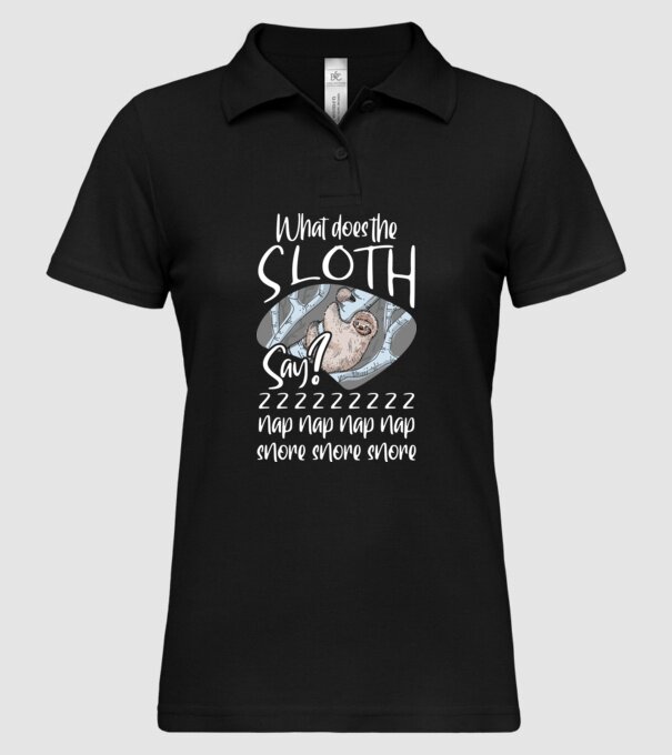 what does the sloth say model negru pe tricou