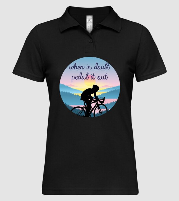 when in doubt model negru pe tricou