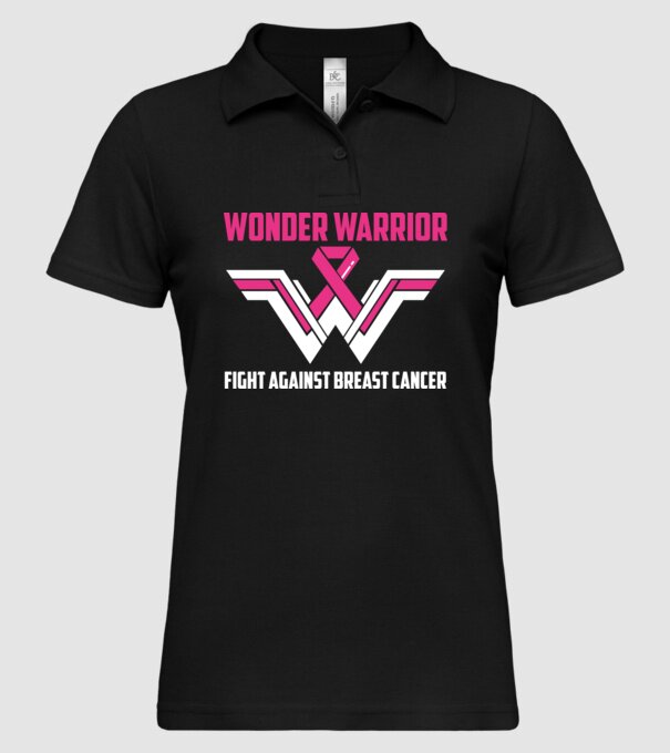 WONDER WARRIOR model negru pe tricou
