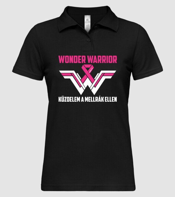 WONDER WARRIOR model negru pe tricou