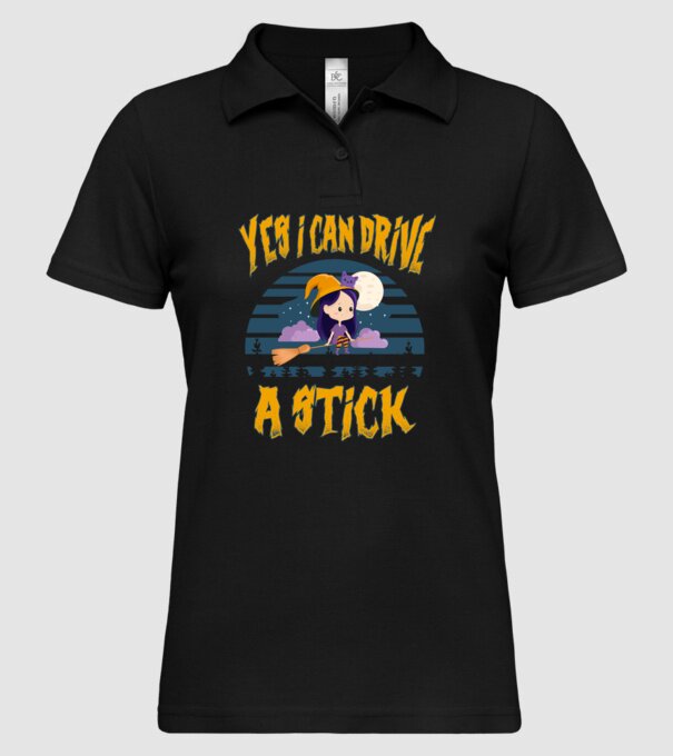 Yes, i can drive a stick model negru pe tricou