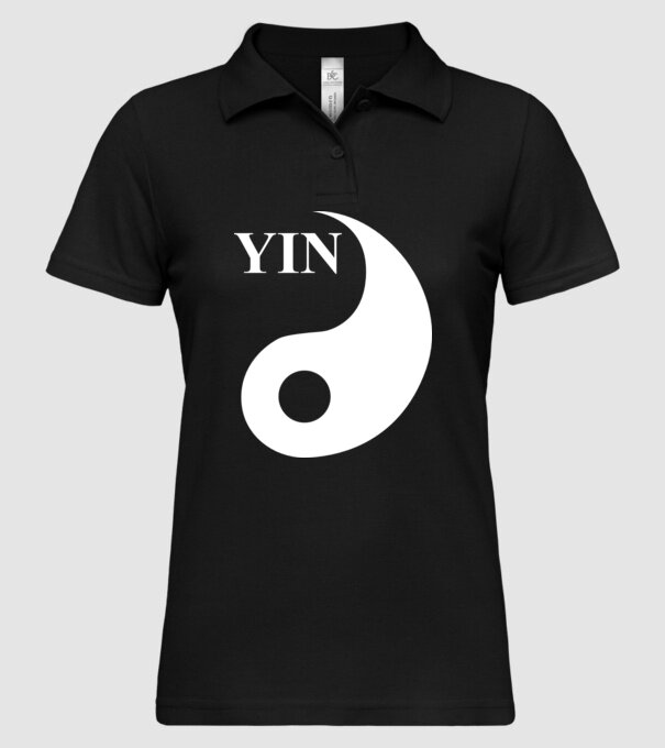 YIN model negru pe tricou