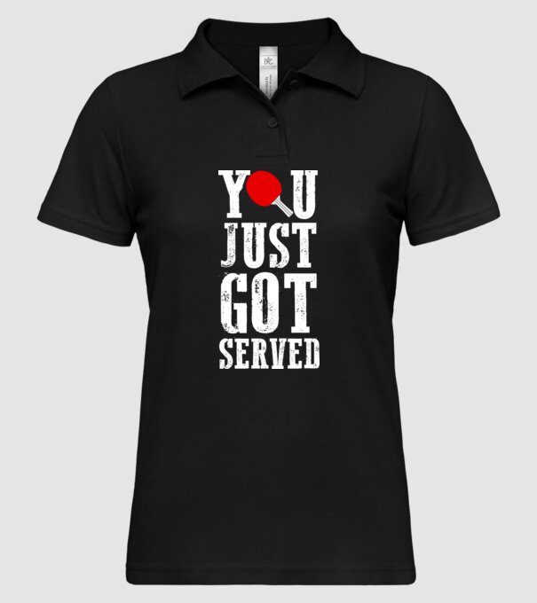 You just got served model negru pe tricou