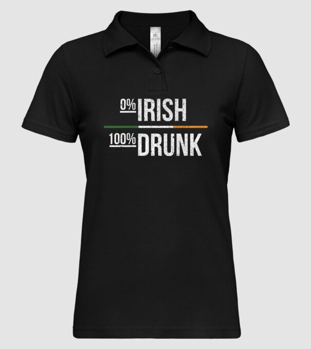 Zero irish model negru pe tricou