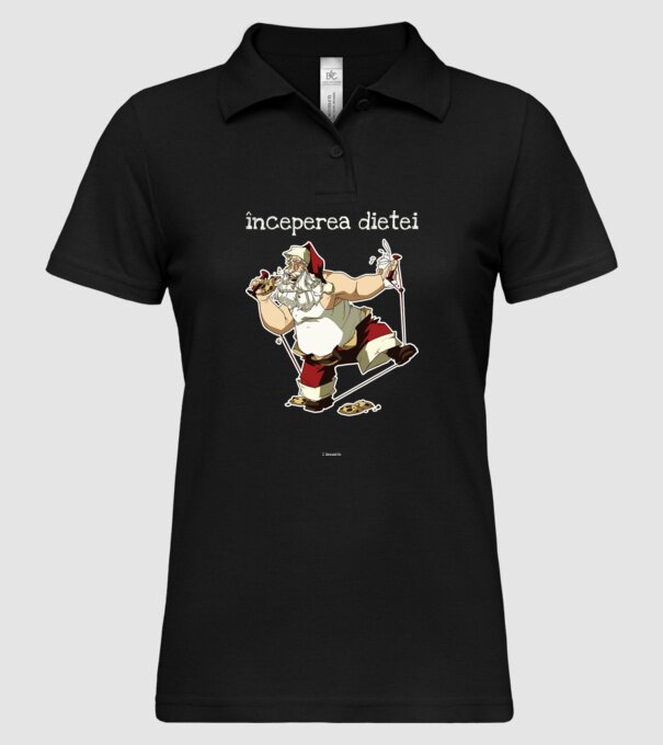 începerea dietei - 1 ianuarie model negru pe tricou
