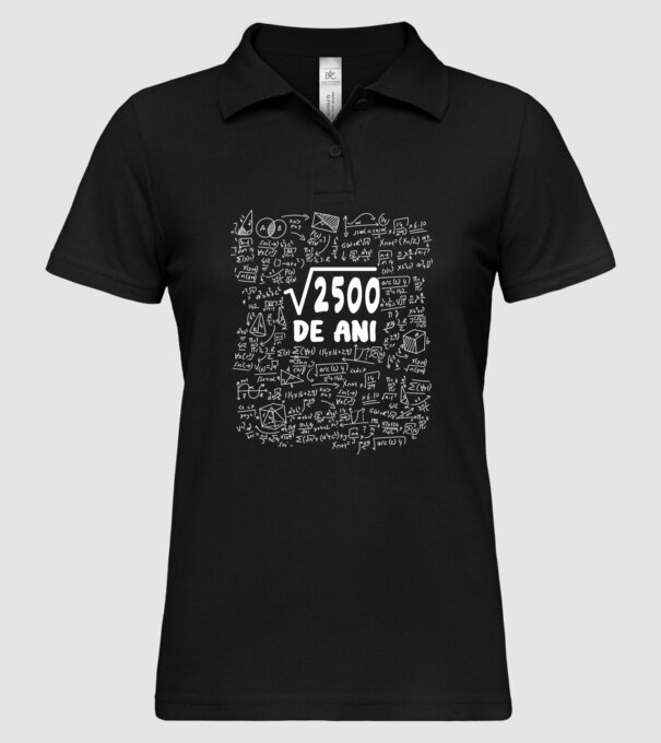 √2500 de ani model negru pe tricou