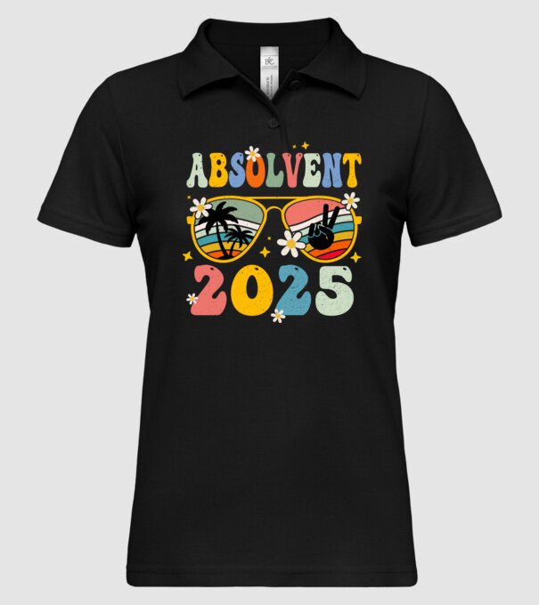 Absolvent 2025 model negru pe tricou